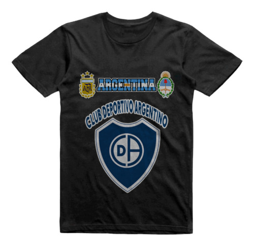 Remera Infantil Negra Club Deportivo Argentino Pehuajo