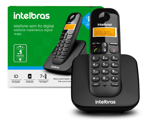 Telefone Sem Fio Intelbras Ts 3110 Identificador De Chamadas