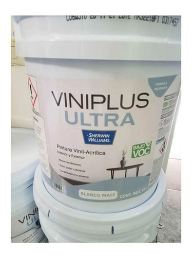 Sherwin Williams Pintura Vinílica Blanca 19l Viniplus Msi