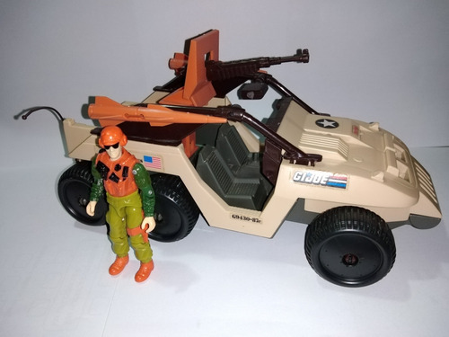 Gijoe Gi Joes Cobras Vintage Vehículo Desert Fox Con Piloto