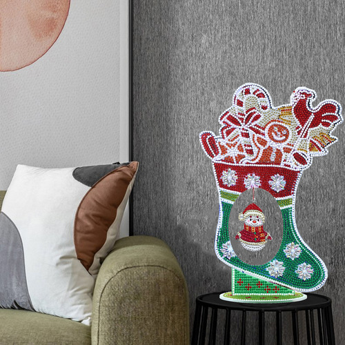 Pintura De Diamante, Manualidades Navideñas, Kit De Media