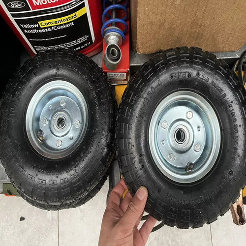 Pack 4 Rueda Inflables 10 Pulgadas Yegua Carro