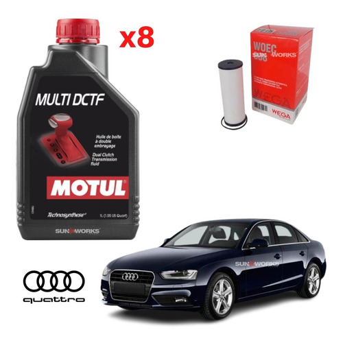 Kit Óleo Câmbio Motul Dctf Dsg A4 2.0 Quattro 2012 2013 2014