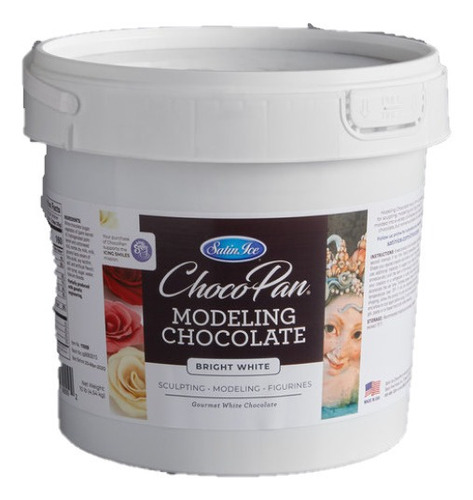 Satin Ice Fondant  Chocolate Para Modelar Blanco 4.54kg