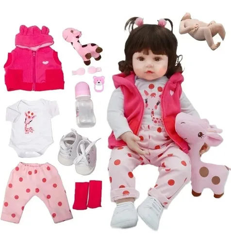 Muñecas Bebé Reborn Con Accesorios 100% Silicone Cod555