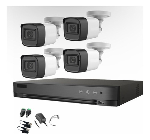 Kit 4 Camaras De Videovigilancia 5mp Microfono Alta Calidad 