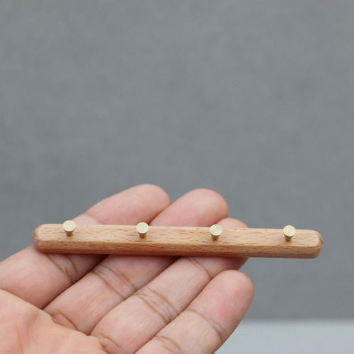 Perchero De Pared A Escala 1/6, Perchero De Madera Para
