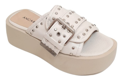 Sandalias Anca&co Valeria Mujer Moda Plataforma Natural