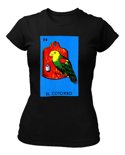 Playera Negra La Loteria 24 El Cotorro