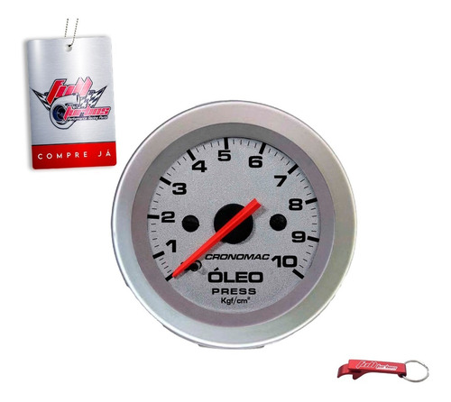 Manômetro Óleo 52mm Mecânico 10kg Racing