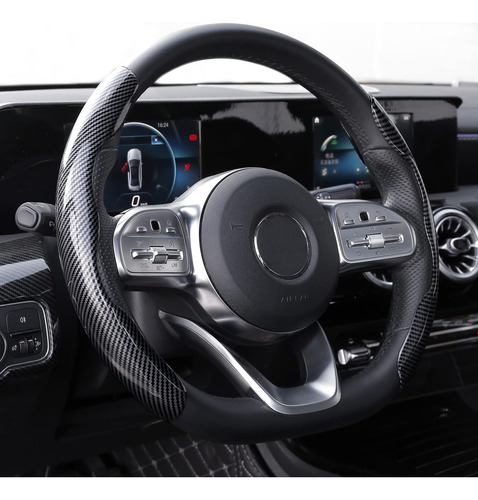 Funda Para Volante Fibra Carbono Coche Protector Segmentado