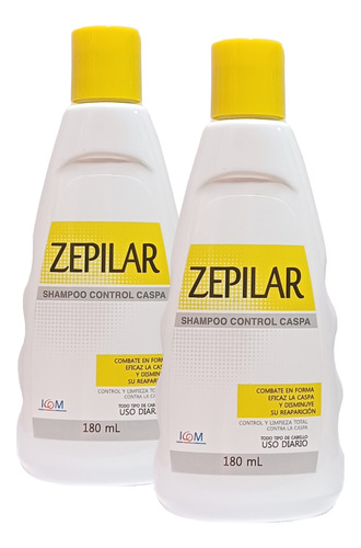 Shampoo Zepilar Anticaspa 2unds 180ml - mL a $166