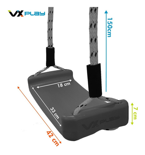 Combo Tobogan 3 Escalones + Hamaca Tabla Columpio Vxplay