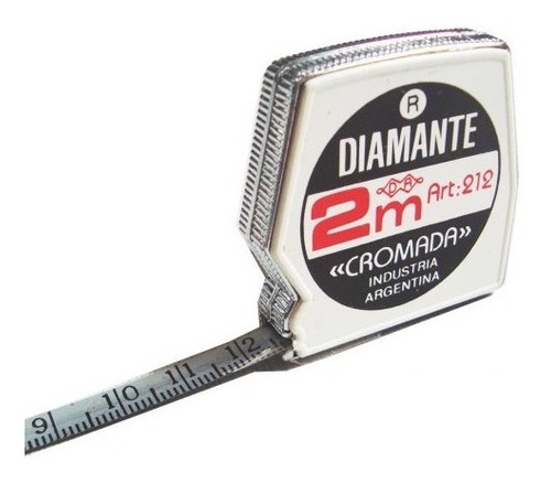 Cinta Metrica Diamante 2 Metros 212 Cromada