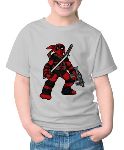 Remera De Chicos Estampada Sublimada Deadpool Ninja - 7492