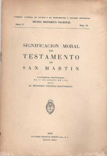 Significacion Moral Testamento San Martin Basavibaso Peuser