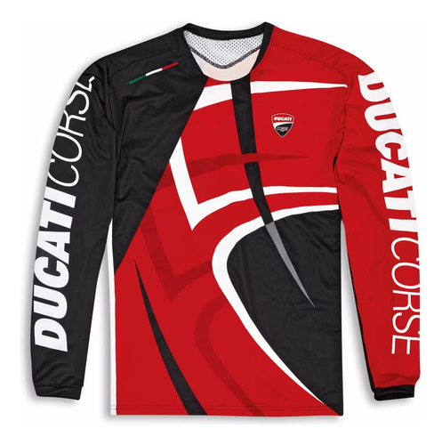 Ducati Corse Mtb V2 - Camiseta Técnica De Manga Larga