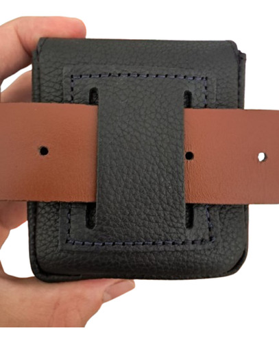 Funda Estuche Cuero Para Motorola Razr 60 Cinturón Pasacinto Verde Oscuro Para Guardar El Celular Con Protección Puesta Dentro De La Funda De Cuero (silicona, Tpu, Goma)