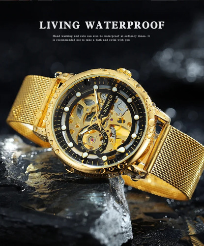 Gold Shell Gold Face - Mecánica De Moda Masculina T-winner 2
