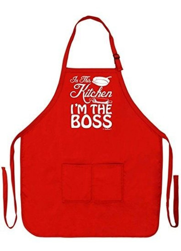 In This Kitchen I'm The Boss Funny Apron For Kitchen Two Poc
