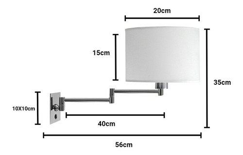 Imagen 2 de 10 de Juego Veladores Modernos Aplique Pared Led Movil Dormitorio
