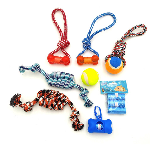 Conjunto Brinquedos E Saquinho Pet - 8 Itens