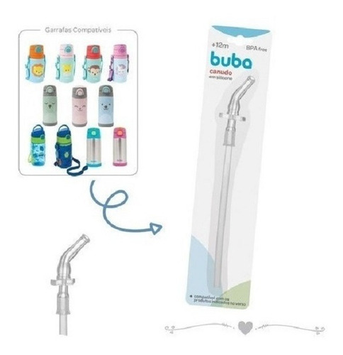 Imagem 6 de 9 de Canudo Refil Em Silicone Compatível Garrafas Termicas Buba