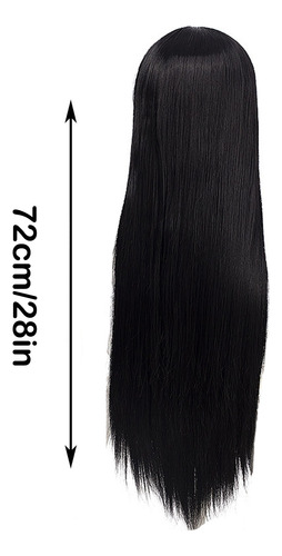 Cosplay Preto Comprido E Liso Para Menina Colorful Co