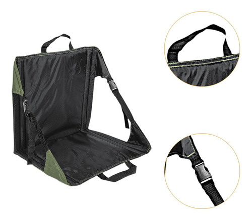Asiento Portátil Con Respaldo, Cómodo Respaldo, Cojín