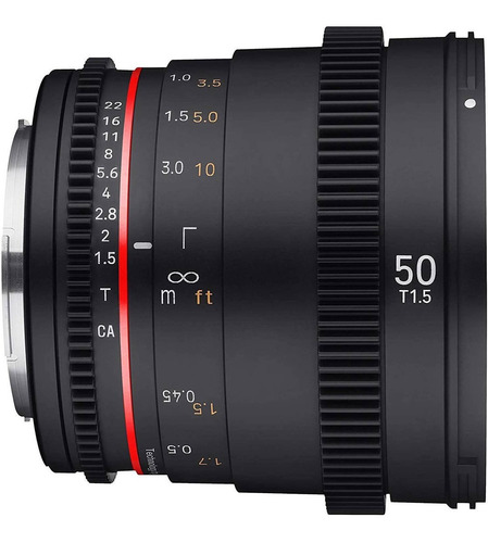 Imagen 4 de 5 de Lente De Cine De Alta Velocidad Rokinon 50 Mm T1.5 Cine Dsx