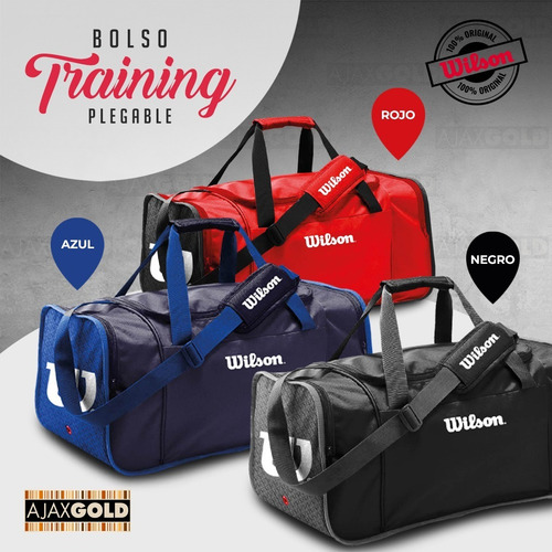 Imagen 4 de 7 de Bolso Wilson Deportivo Viaje Urbano Gym Bolsillo Reforzado