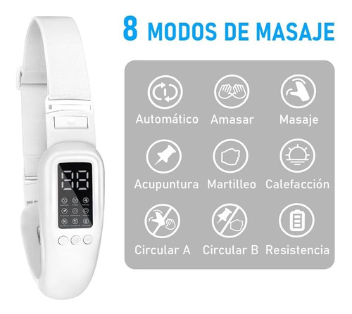 Masajeador Facial Microcorriente Diseño Elegante Intensidad Blanco