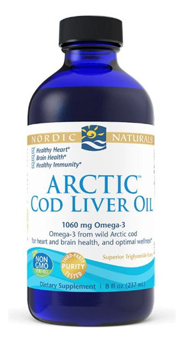 Aceite De Higado Bacalao Cod Liver Oil 237ml Omega 3 Epa Dha Sabor Neutro