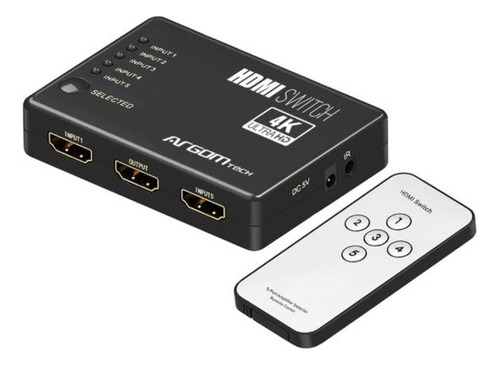 Switch Y Splitter Hdmi De 5 Puertos 2 Funcion En 1 Argom Arg