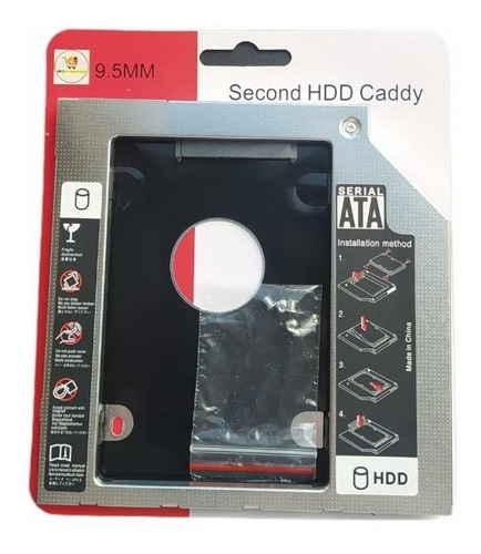 Caddy Adaptador Segundo Disco Duro Sata Ssd Cd Dvd 9.5mm