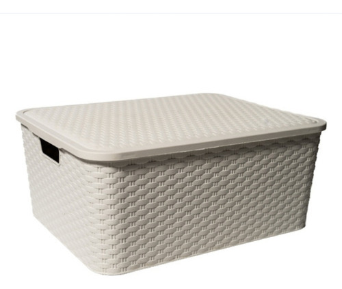 Caja Organizadora Simil  Rattan Grande  Xl Pack X 4 Oferta