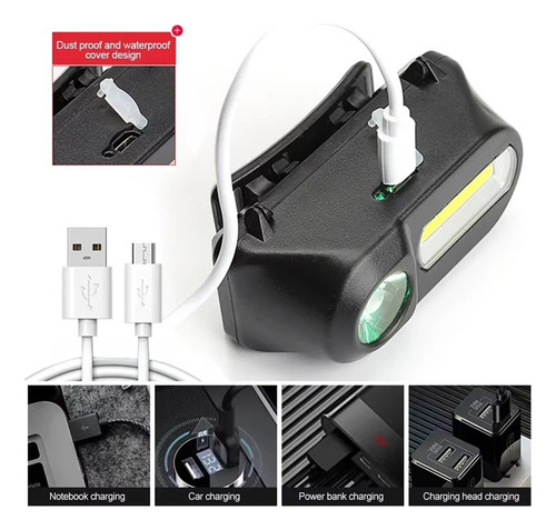 . Linterna Frontal De Pesca Con 6 Modos De Iluminación: Luz