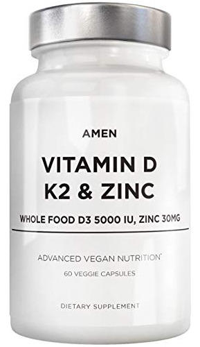 Amen Vitamina D, K2 Quot; Zinc, Cholecalciferol D3 Jrmco