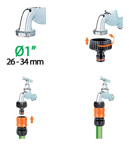 Imagen 2 de 3 de Enchufe Hembra 1´´ P/acople Rápido 1/2´´ 8629 Claber Italia
