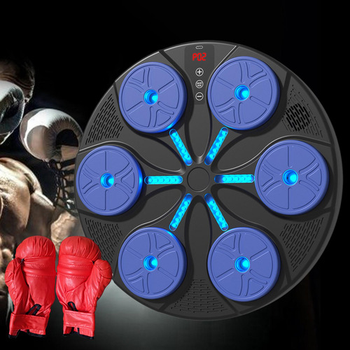 Máquina De Boxeo Musical, Entrenador Guantes Adultos Azules