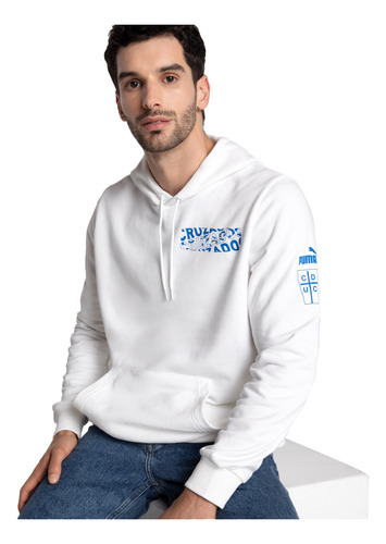 Polerón Puma X Universidad Católica Hombre Graphi Blanco