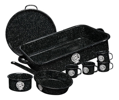 Set Para Carne Asada Humo Y Fuego Cinsa, 8 Piezas De Peltre