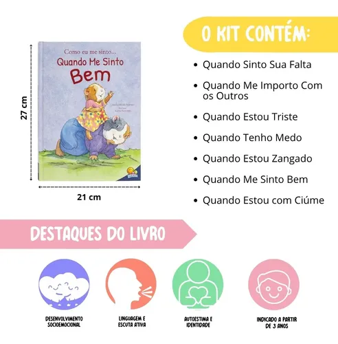Kit 7 Livros Coleção Como Eu Me Sinto (ed. Luxo Capa Dura