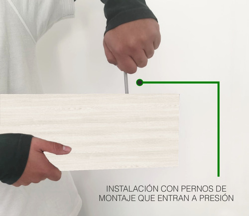 Imagen 7 de 10 de Set De 3 Repisas Flotantes Minimalistas Madera 50x15 Cm