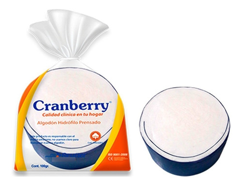 Algodón Hidrófilo Prensado Rollo Algodón 100 Grs Cranberry