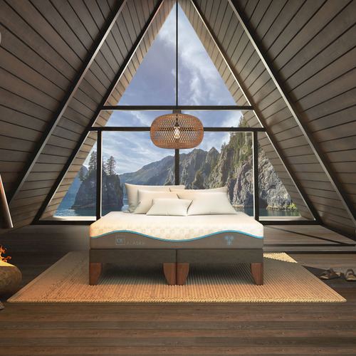 Cama Europea Curve Alaska 2 Plazas Blanco
