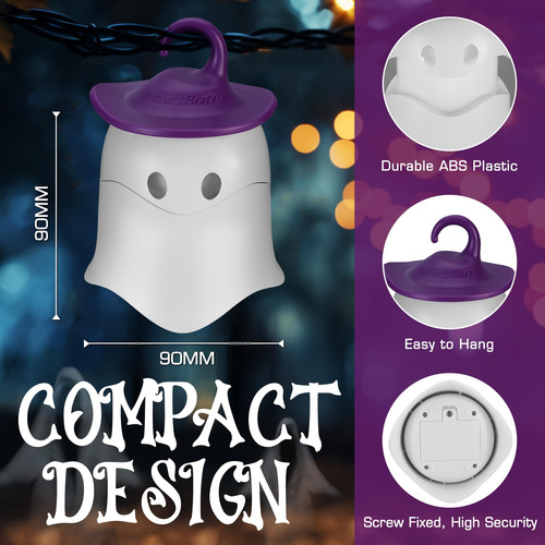 Luces Fantasma Colgantes De Halloween 6pz Linterna Plegable