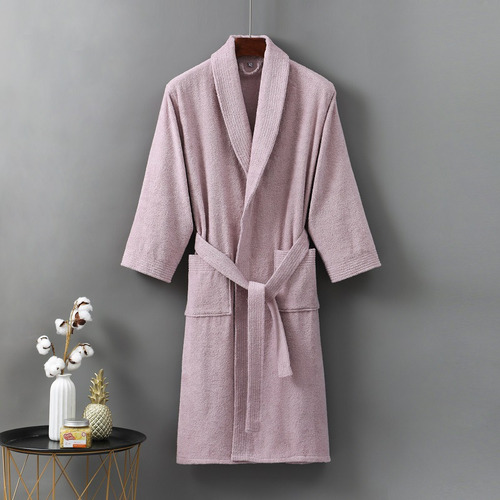 Bata De Algodón Y Rizo, Bata De Baño, Kimono Para Hombre Y M
