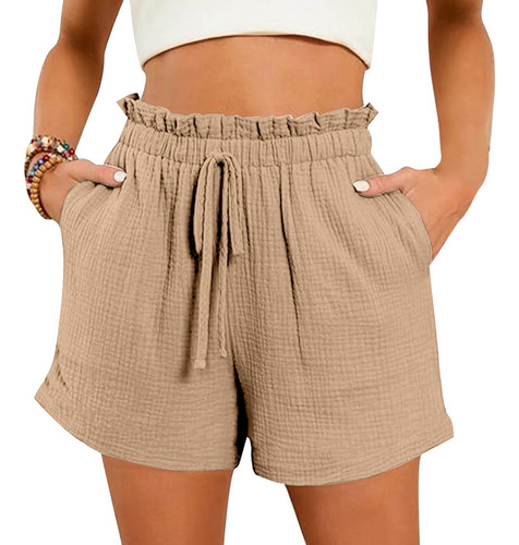 Pantalones Cortos Con Bolsillo En La Cintura Elástica Para M