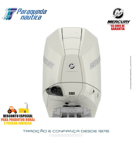 Imagem 6 de 7 de Motor De Popa Mercury 4 Tempos 225hp Xl Efi V6 Mecânico Bco